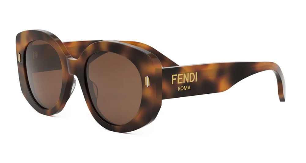 Fendi Roma FE40137I 53A Rounded Sunglasses in Brown $360